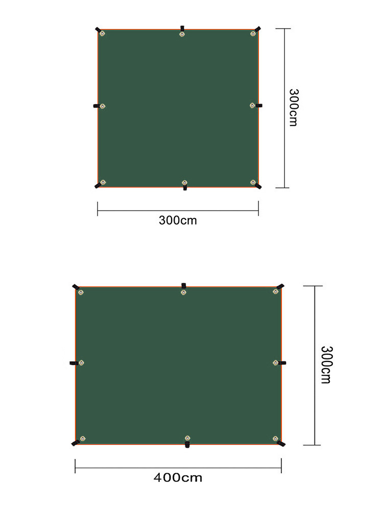 Cheap Goat Tents 4x3m 3x3m Awning Waterproof Tarp Tent Shade Ultralight Garden Canopy Sunshade Outdoor Camping Hammock Tourist Beach Sun Shelter   